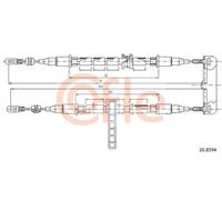 Cavo freno a mano posteriore 10.8594 COFLE per SAAB 900 II Coupé 900 II 9-3