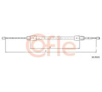 Cavo freno a mano posteriore 10.9323 COFLE per MERCEDES-BENZ