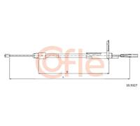 Cavo freno a mano posteriore 10.9327 COFLE per MERCEDES-BENZ CLASSE A VANEO
