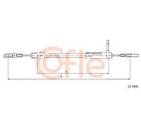 Cavo freno a mano posteriore 10.9441 COFLE per MERCEDES-BENZ CLASSE E
