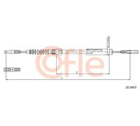 Cavo freno a mano posteriore 10.9455 COFLE per MERCEDES-BENZ PEUGEOT
