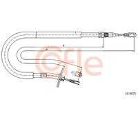 Cavo freno a mano posteriore 10.9875 COFLE per MERCEDES-BENZ VW