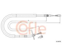 Cavo freno a mano posteriore 10.9876 COFLE per MERCEDES-BENZ VW