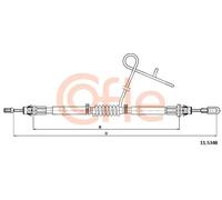 Cavo freno a mano posteriore 11.5348 COFLE per FORD TOURNEO CUSTOM V362 Autobus