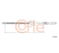 Cavo freno a mano posteriore 11.5454 COFLE per FORD MAZDA