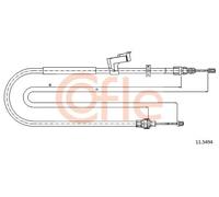 Cavo freno a mano posteriore 11.5494 COFLE per FORD MONDEO IV Turnier S-MAX
