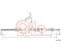 Cavo freno a mano posteriore 11.5572 COFLE per FORD TRANSIT Autobus