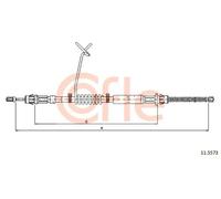 Cavo freno a mano posteriore 11.5573 COFLE per FORD TRANSIT Autobus