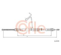 Cavo freno a mano posteriore 11.5574 COFLE per FORD TRANSIT Autobus