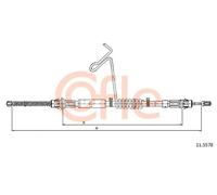 Cavo freno a mano posteriore 11.5578 COFLE per FORD
