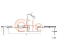 Cavo freno a mano posteriore 11.5581 COFLE per FORD TRANSIT Autobus