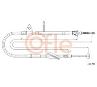Cavo freno a mano posteriore 11.5743 COFLE per SUZUKI OPEL