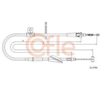 Cavo freno a mano posteriore 11.5745 COFLE per SUZUKI OPEL