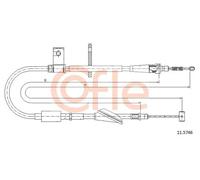 Cavo freno a mano posteriore 11.5746 COFLE per SUZUKI OPEL