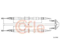 Cavo freno a mano posteriore 11.5765 COFLE per OPEL COMBO Tour