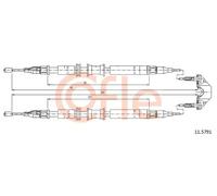 Cavo freno a mano posteriore 11.5791 COFLE per OPEL ZAFIRA A MPV / Space wagon