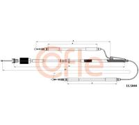 Cavo freno a mano posteriore 11.5844 COFLE per OPEL INSIGNIA A
