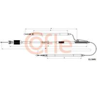 Cavo freno a mano posteriore 11.5845 COFLE per OPEL INSIGNIA A Sports Tourer