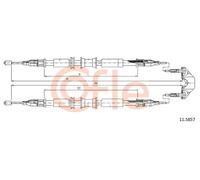 Cavo freno a mano posteriore 11.5857 COFLE per OPEL CHEVROLET