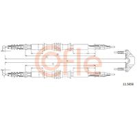 Cavo freno a mano posteriore 11.5858 COFLE per OPEL ASTRA G Hatchback