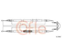 Cavo freno a mano posteriore 11.5862 COFLE per OPEL ASTRA G Hatchback