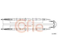 Cavo freno a mano posteriore 11.5863 COFLE per OPEL ASTRA G Hatchback