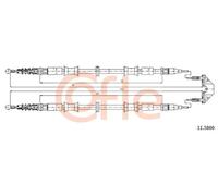 Cavo freno a mano posteriore 11.5866 COFLE per OPEL ZAFIRA A MPV / Space wagon