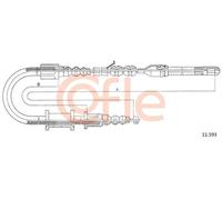 Cavo freno a mano posteriore 11.593 COFLE per OPEL VECTRA A VECTRA A Hatchback