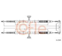 Cavo freno a mano posteriore 11.5944 COFLE per OPEL VECTRA C VECTRA C GTS