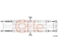 Cavo freno a mano posteriore 11.5946 COFLE per OPEL SIGNUM Hatchback VECTRA C