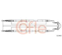 Cavo freno a mano posteriore 11.5952 COFLE per OPEL ASTRA H GTC ASTRA H