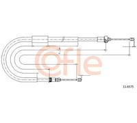 Cavo freno a mano posteriore 11.6575 COFLE per RENAULT CLIO III