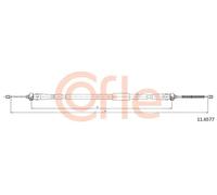 Cavo freno a mano posteriore 11.6577 COFLE per RENAULT CLIO IV