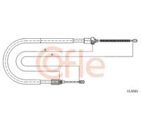 Cavo freno a mano posteriore 11.6583 COFLE per RENAULT CLIO II THALIA I CLIO I