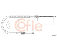 Cavo freno a mano posteriore 11.6585 COFLE per RENAULT CLIO I CLIO II THALIA II