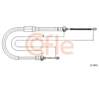 Cavo freno a mano posteriore 11.6661 COFLE per RENAULT MODUS / GRAND MODUS
