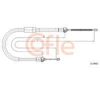 Cavo freno a mano posteriore 11.6662 COFLE per RENAULT MODUS / GRAND MODUS