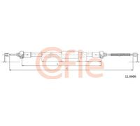 Cavo freno a mano posteriore 11.6666 COFLE per RENAULT MODUS / GRAND MODUS