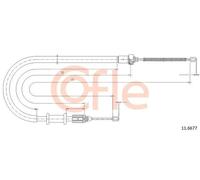 Cavo freno a mano posteriore 11.6677 COFLE per NISSAN RENAULT