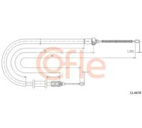 Cavo freno a mano posteriore 11.6678 COFLE per NISSAN RENAULT
