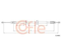 Cavo freno a mano posteriore 11.6681 COFLE per RENAULT KANGOO KANGOO Express