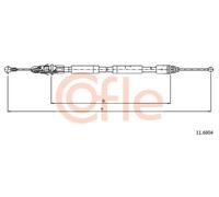 Cavo freno a mano posteriore 11.6804 COFLE per RENAULT NISSAN OPEL