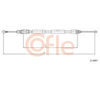 Cavo freno a mano posteriore 11.6807 COFLE per RENAULT OPEL NISSAN
