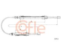 Cavo freno a mano posteriore 1171.1 COFLE per CITROËN FIAT PEUGEOT LADA