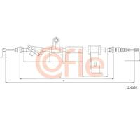 Cavo freno a mano posteriore 12.0102 COFLE per ALFA ROMEO 159 159 Sportwagon
