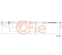 Cavo freno a mano posteriore 12.0702 COFLE per FIAT PANDA