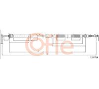 Cavo freno a mano posteriore 12.0714 COFLE per FIAT PANDA