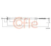 Cavo freno a mano posteriore 12.0724 COFLE per FIAT FORD