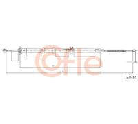 Cavo freno a mano posteriore 12.0732 COFLE per FIAT CITROËN PEUGEOT