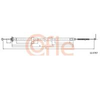 Cavo freno a mano posteriore 12.0767 COFLE per FIAT PANDA